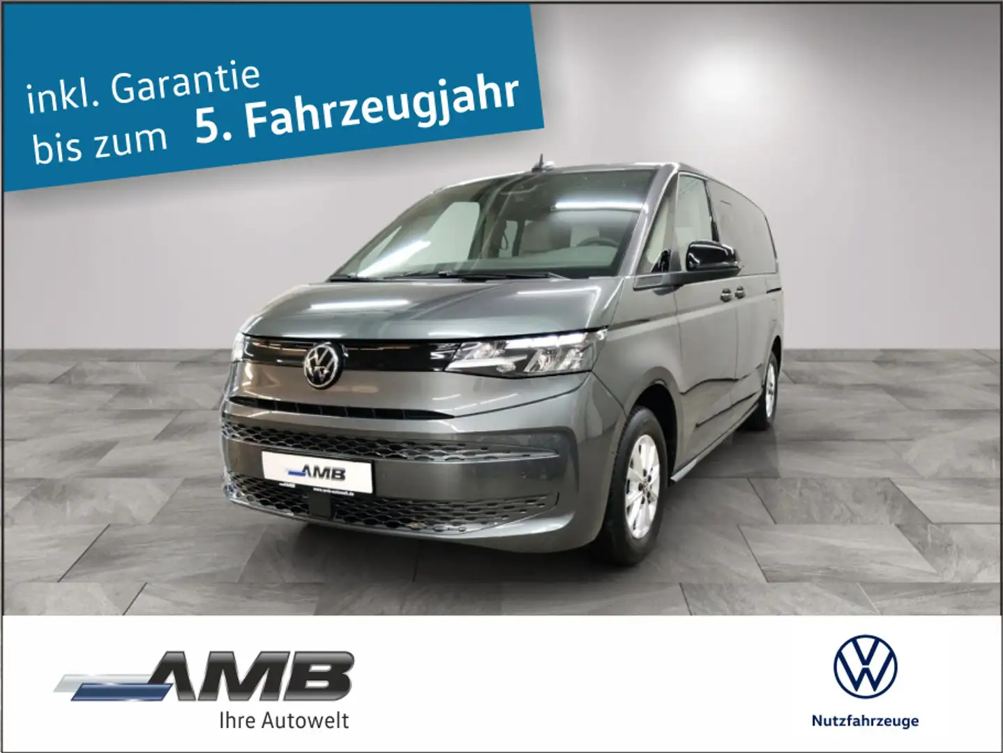 Volkswagen T7 Multivan 2.0 TDI LÜ Lang/AHK/Standhzg/03.2030Gar Grau - 1