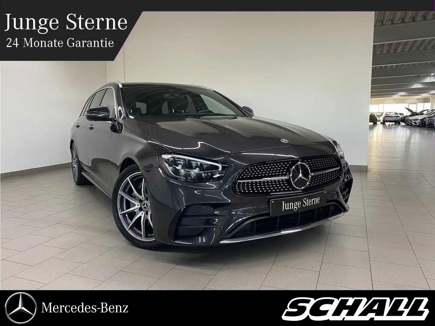Mercedes-Benz E 220 d T AMG+DIST+PANO+AHK+MEMO+KEY+360°+AMBIEN Grau - 1