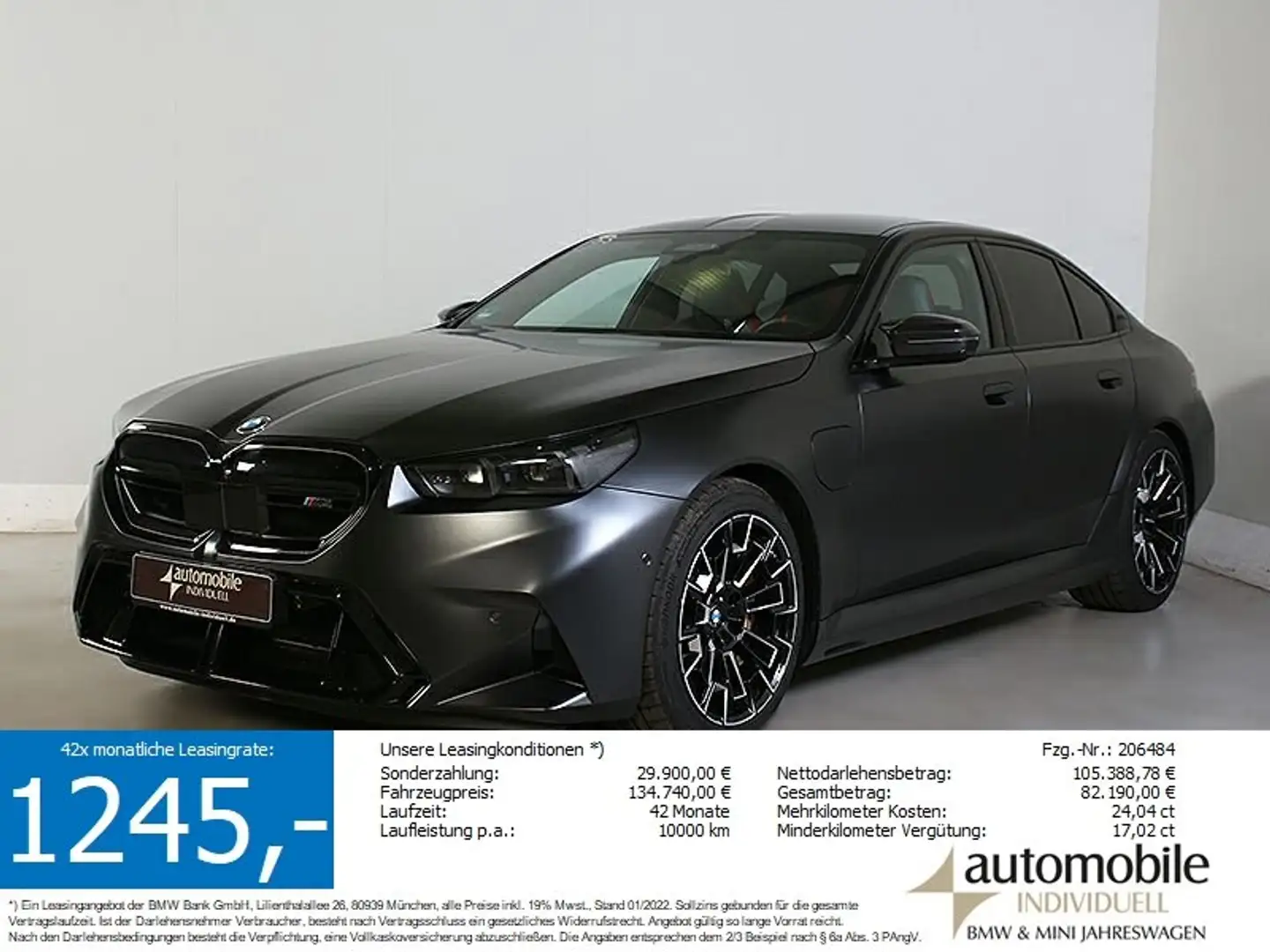 BMW M5 G90 NP 170290.- V-Max Carbon-Keramik ACC B&W Grau - 1