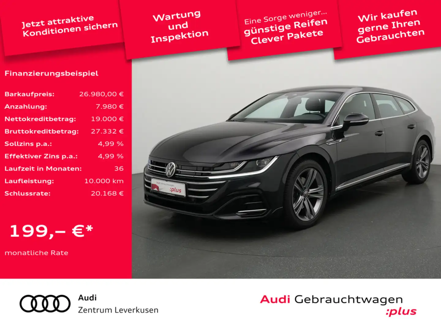 Volkswagen Arteon DSG VIRT ACC CARPLAY KAM NAVI SHZ Schwarz - 1