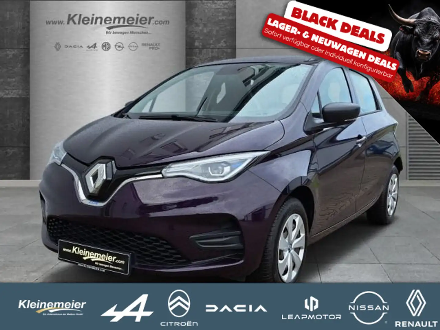 Renault ZOE Zoe Life ZE40*Mietbatterie*Android*Car-Play*Blac Violet - 1
