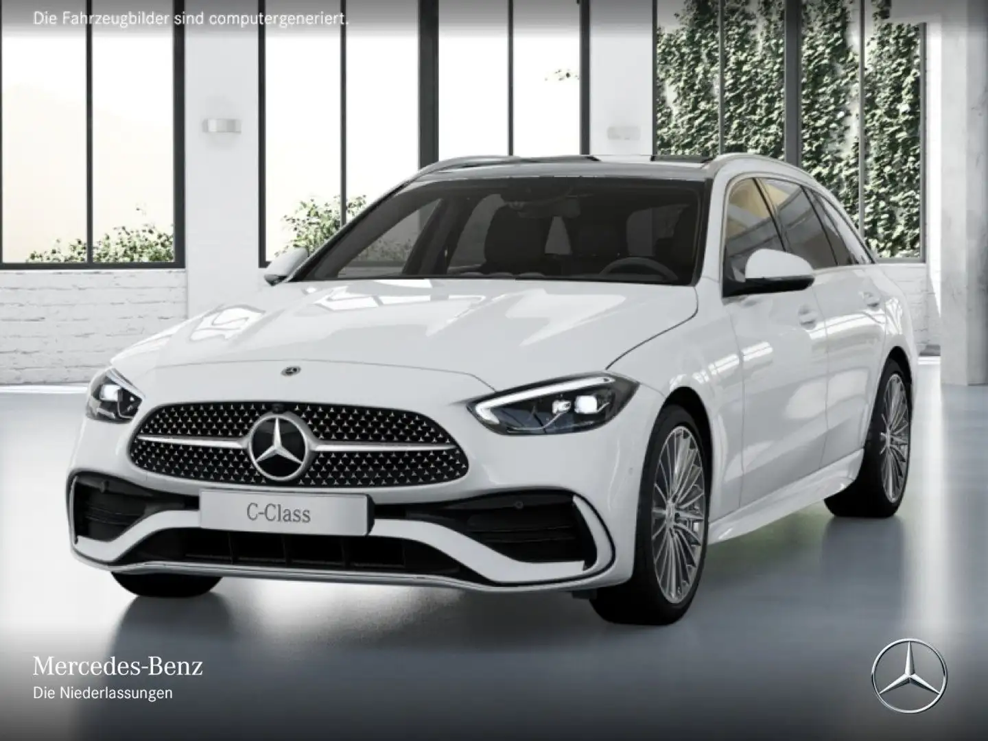 Mercedes-Benz C 200 T AMG+PANO+360+AHK+LED+KEYLESS+9G Bianco - 2