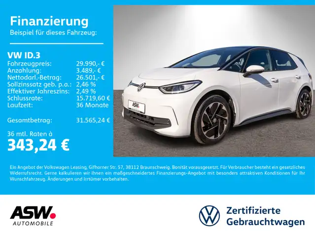 Volkswagen ID.3 Pro LED Navi PDC ACC SHZ Wärmepumpe AHK
