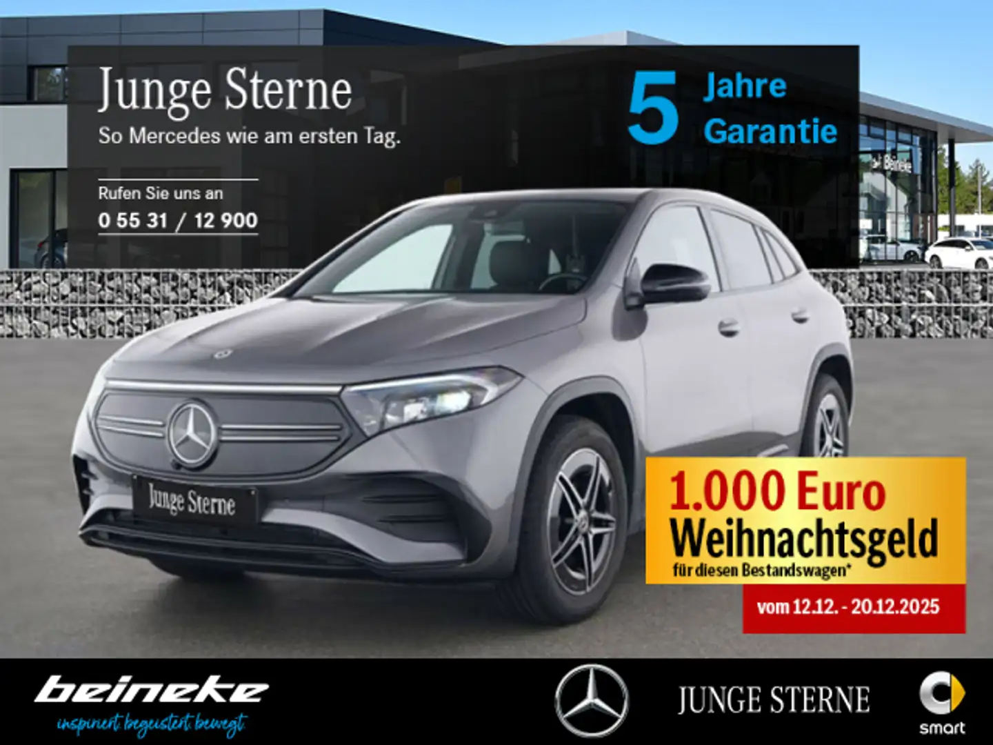 Mercedes-Benz EQA 300 EQA 300 4M AMG Night LED AHK Kamera Totw Easy-P Grau - 1