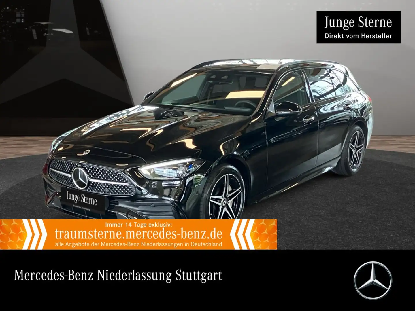 Mercedes-Benz C 300 e T AMG+NIGHT+PANO+360+KEYLESS+9G Schwarz - 1