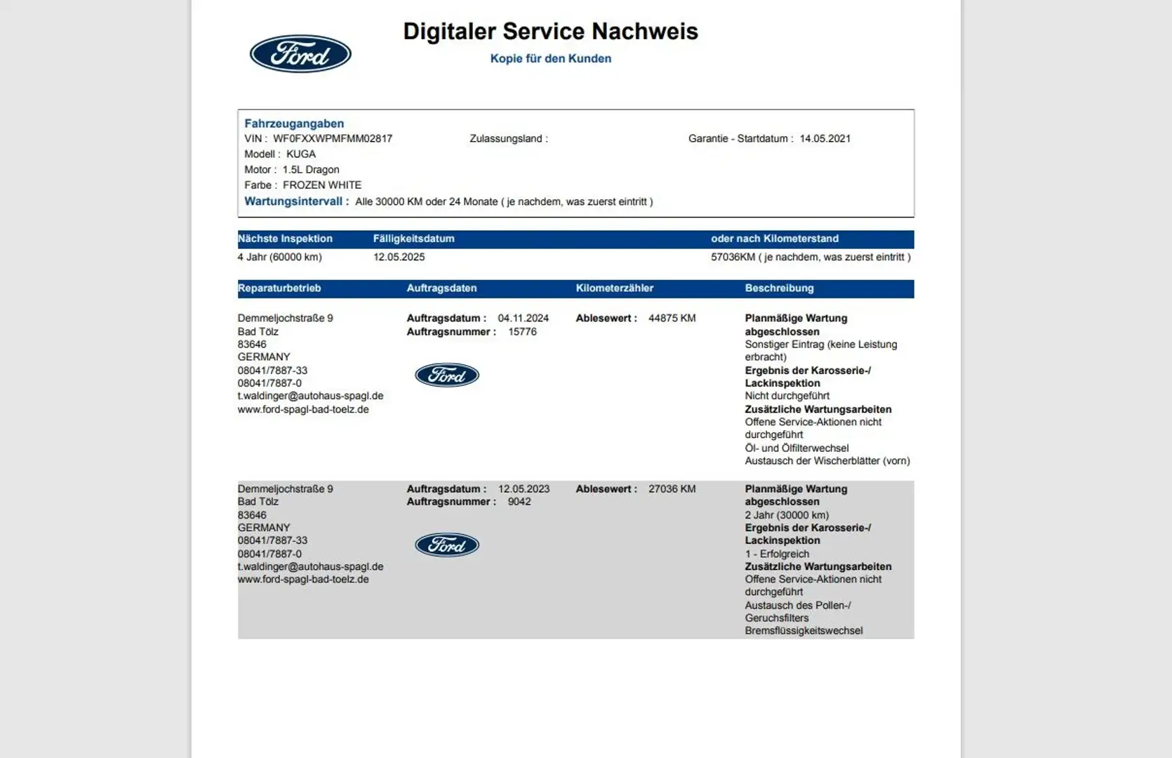 Ford Kuga Titanium Navi 2xKamera 2xPDC Lenkr.Sitzheiz Wit - 2