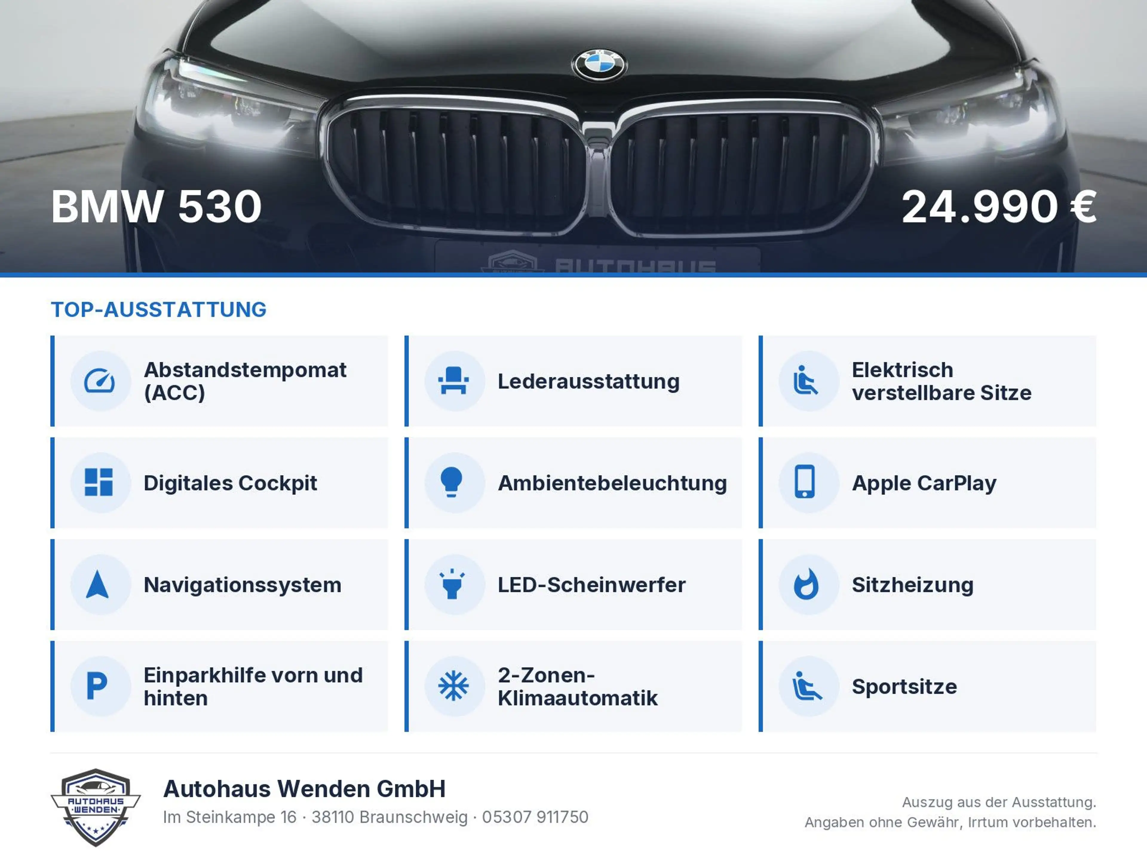 BMW 530 e M Sportlenkrad Leder/ACC/Virtual/CarPlay/ — photo 6