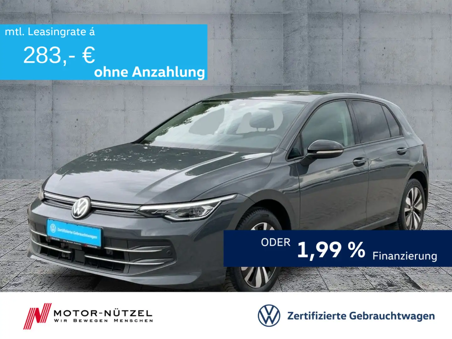 Volkswagen Golf VIII 2.0 TDI DSG GOAL LEDplus+NAVI+AHK+ACC Grau - 1