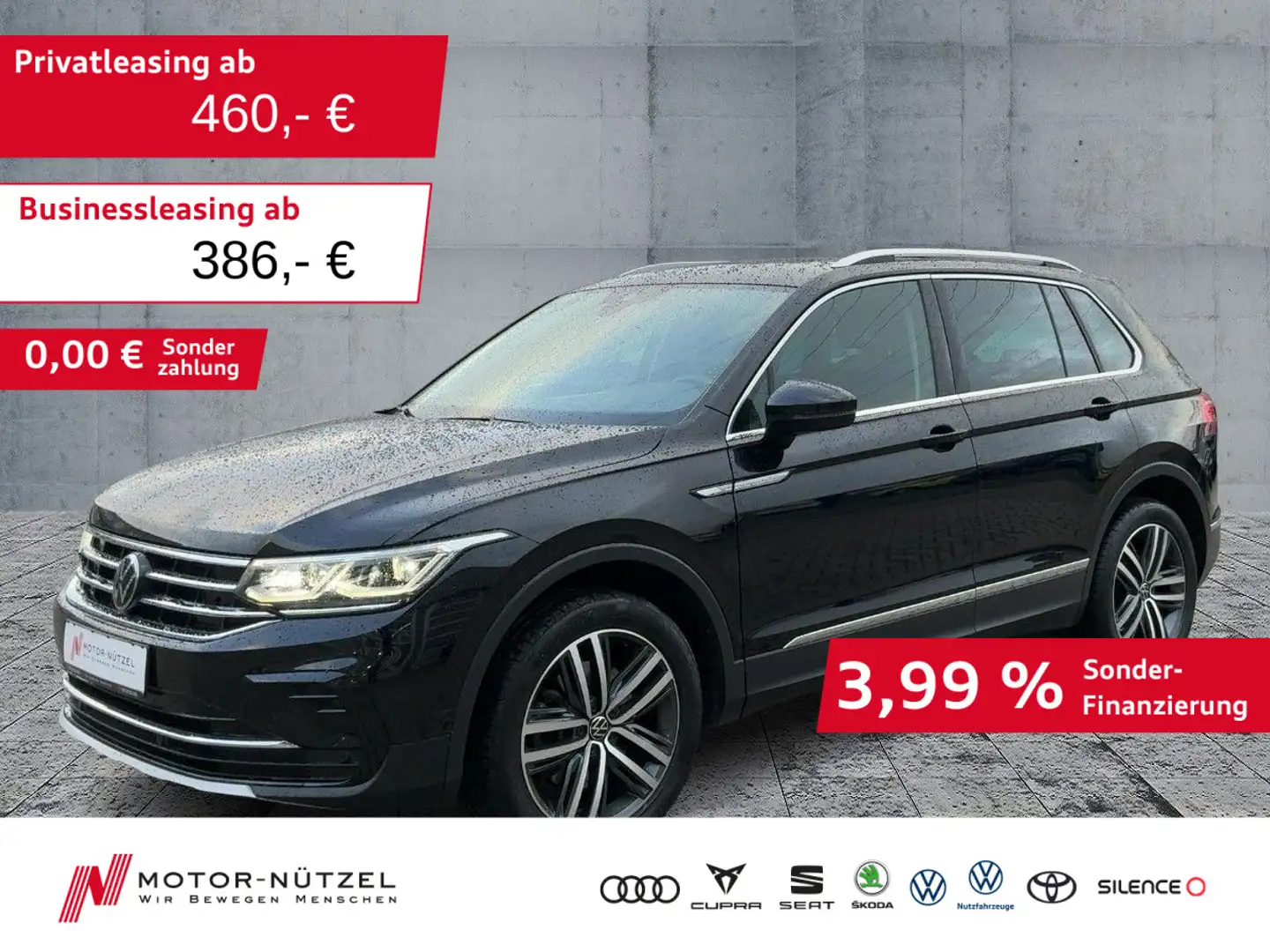 Volkswagen Tiguan 2.0 TDI 4M ELEGANCE MATRIX+NAVI+AHK+PANO Schwarz - 1