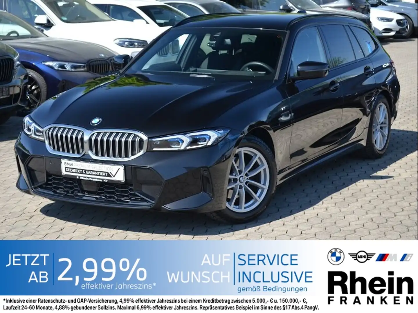 BMW 320 i M Sport LiveCptProf.Ad.LED.AHK.360°.ACC.DrA Schwarz - 1