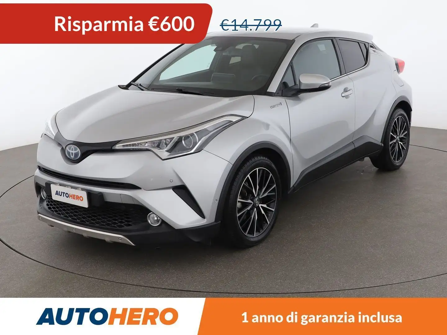 Toyota C-HR 1.8 Hybrid Lounge FHEV Argento - 1