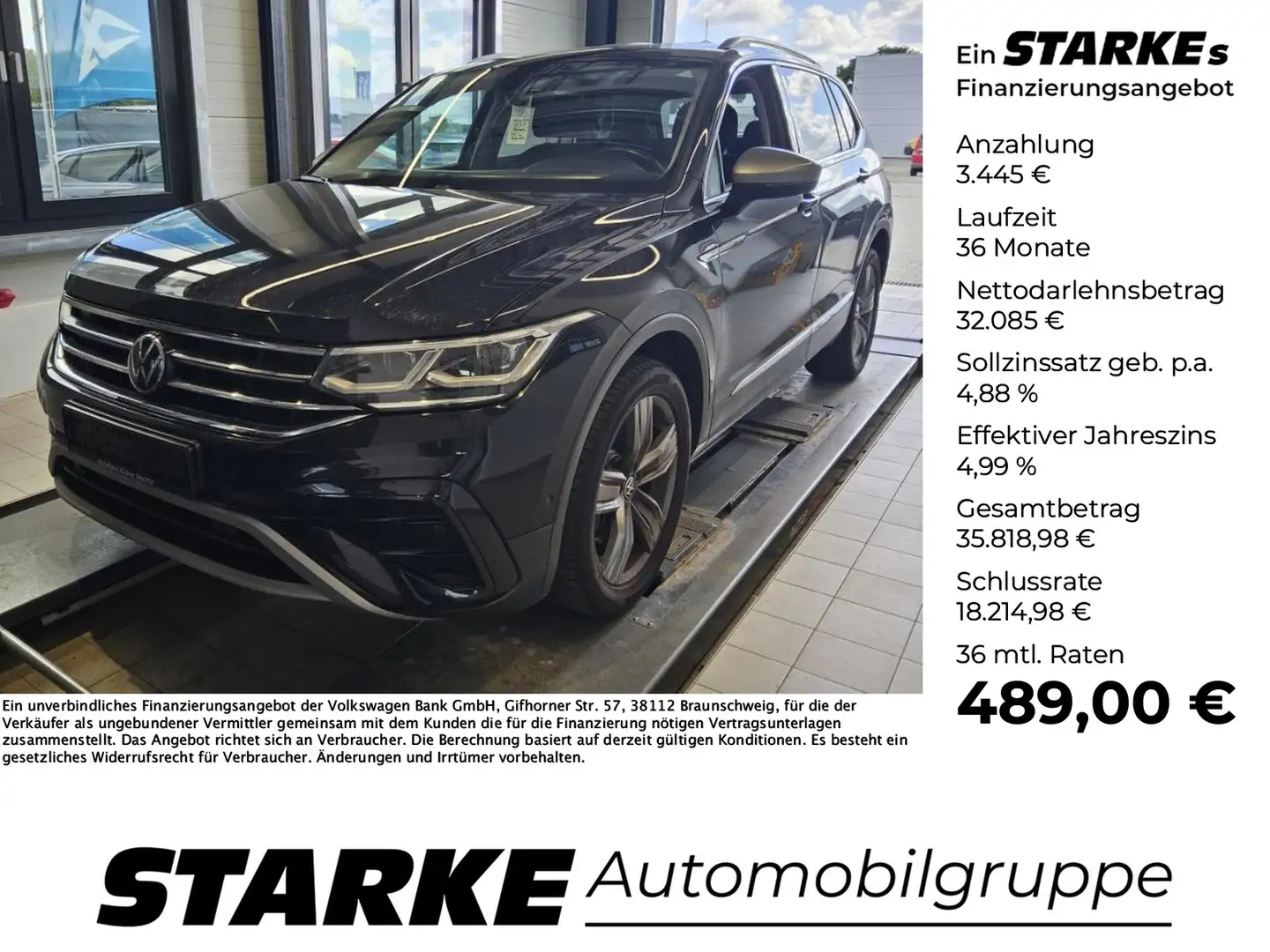 Volkswagen Tiguan Allspace 2.0 TDI DSG 4M 7-Sitzer Elegance Schwarz - 1