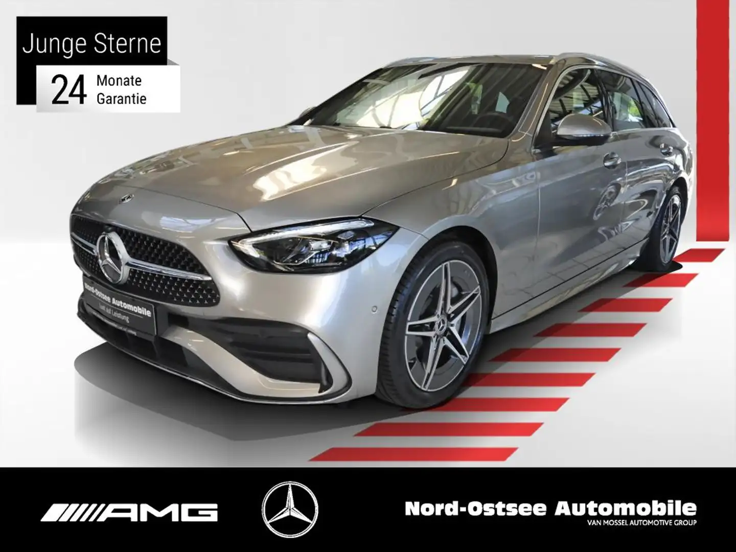 Mercedes-Benz C 220 d T AMG ADV. AHK LED 360° KAMERA 9G NAVI Argent - 1