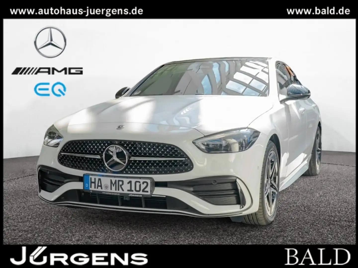 Mercedes-Benz C 200 AMG-Sport/360/Pano/AHK/Night/Distr/Memo/18 Weiß - 1