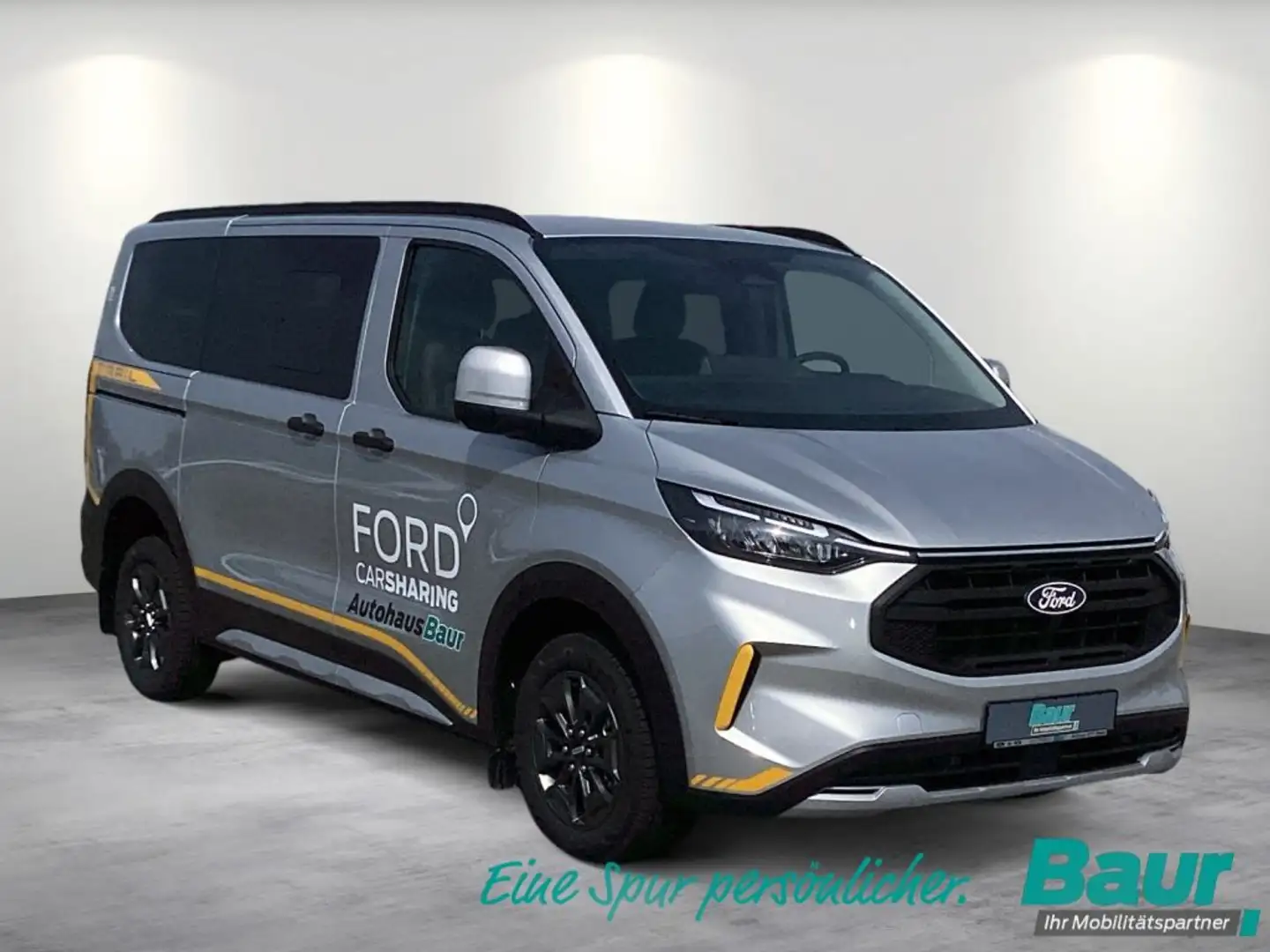 Ford Transit Custom 320 L1H1 PKW 4x4 Autm. Trail LED NAVI Klima vo&hi Silber - 2
