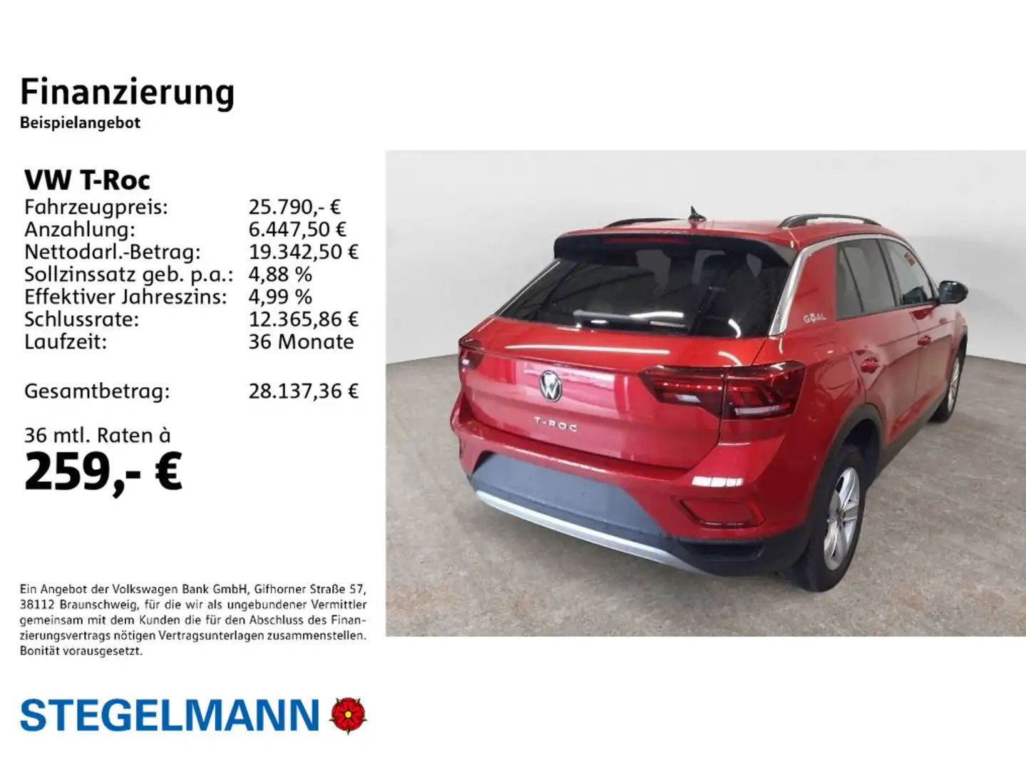 Volkswagen T-Roc 2.0 TDI Goal *LED*Navi*Kamera* Rot - 2