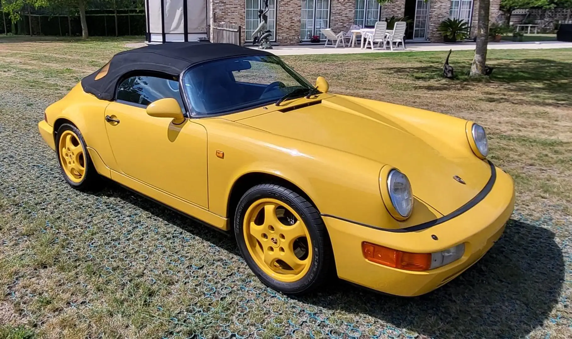 Porsche 964 SPEEDSTER RS uitvoering origineel Belgische wagen Jaune - 2