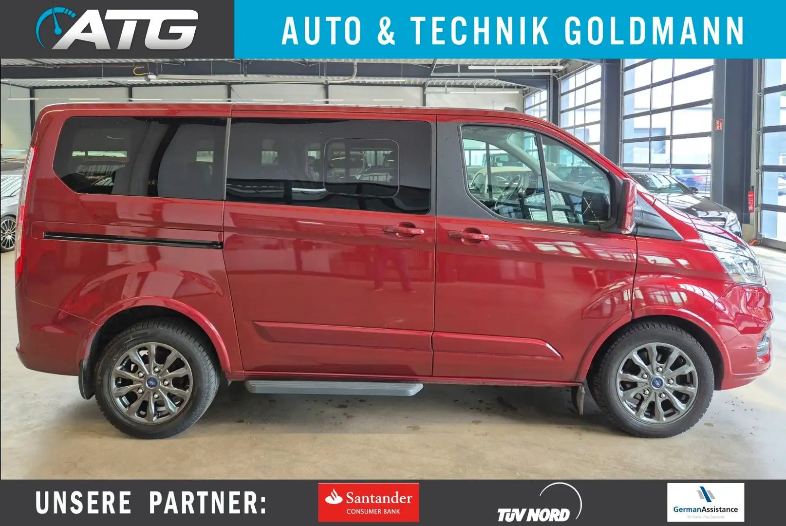 Ford Tourneo Custom TOURNEO CUSTOM L1 TITANIUM X LEDER XENON AHK 8SI Rood - 1