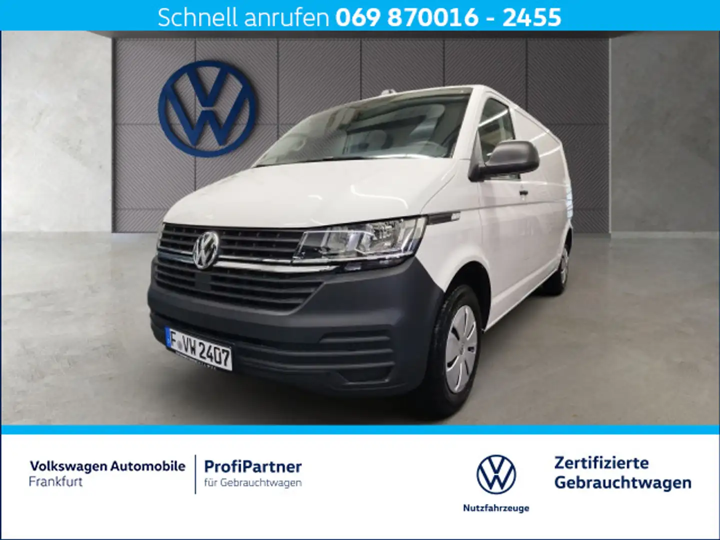 Volkswagen T6.1 Transporter T6.1 Kasten 2.0 TDI LR Rückfahrkamera Weiß - 1