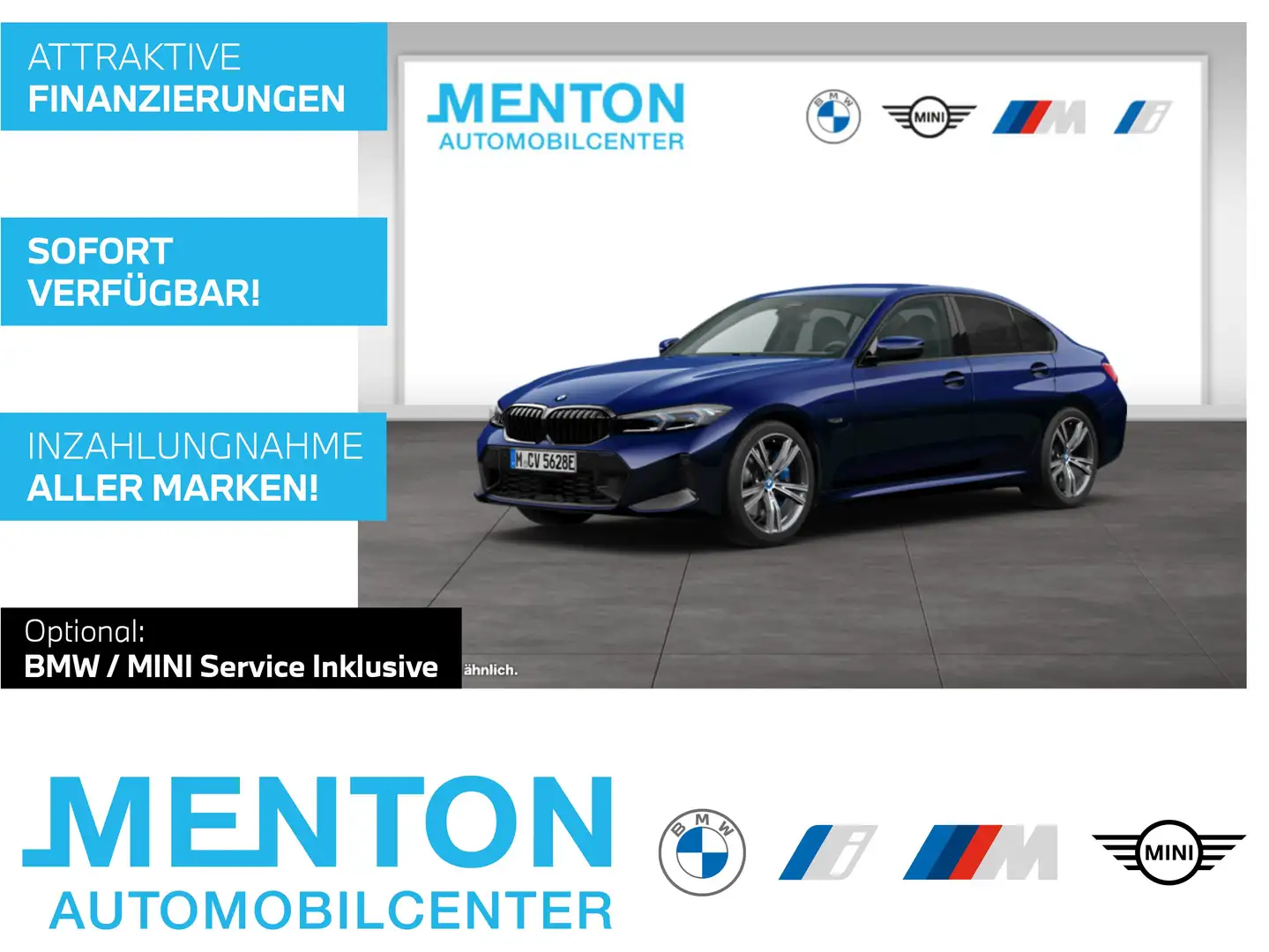 BMW 330 e M Sportpaket HK HiFi DAB LED RFK Klimaaut. Blau - 1