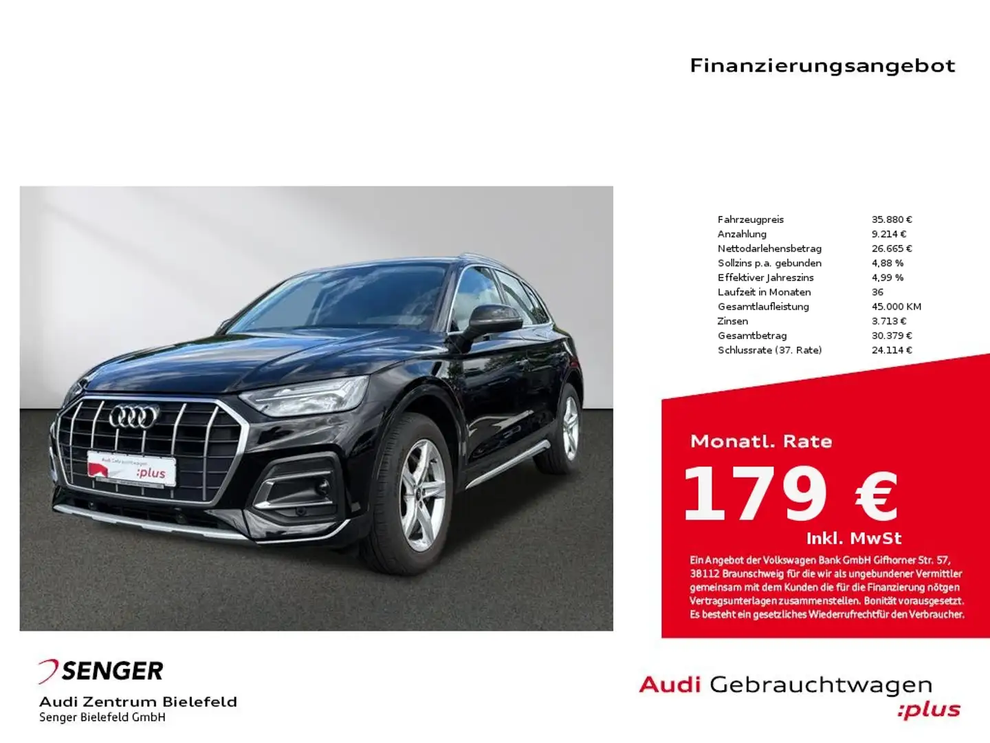 Audi Q5 35 TDI S tronic MMI LED Audi Phone Box Sitzh. Schwarz - 1