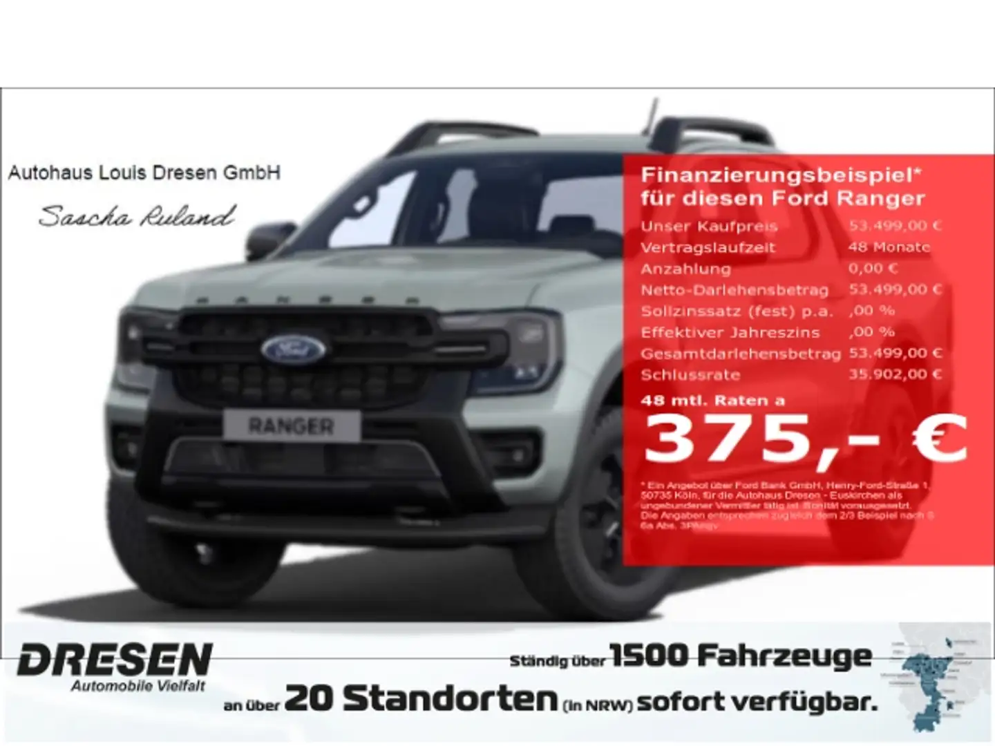 Ford Ranger 2,3l PHEV Wildtrak 0% Finanzierung/ elektrisches L Gris - 1