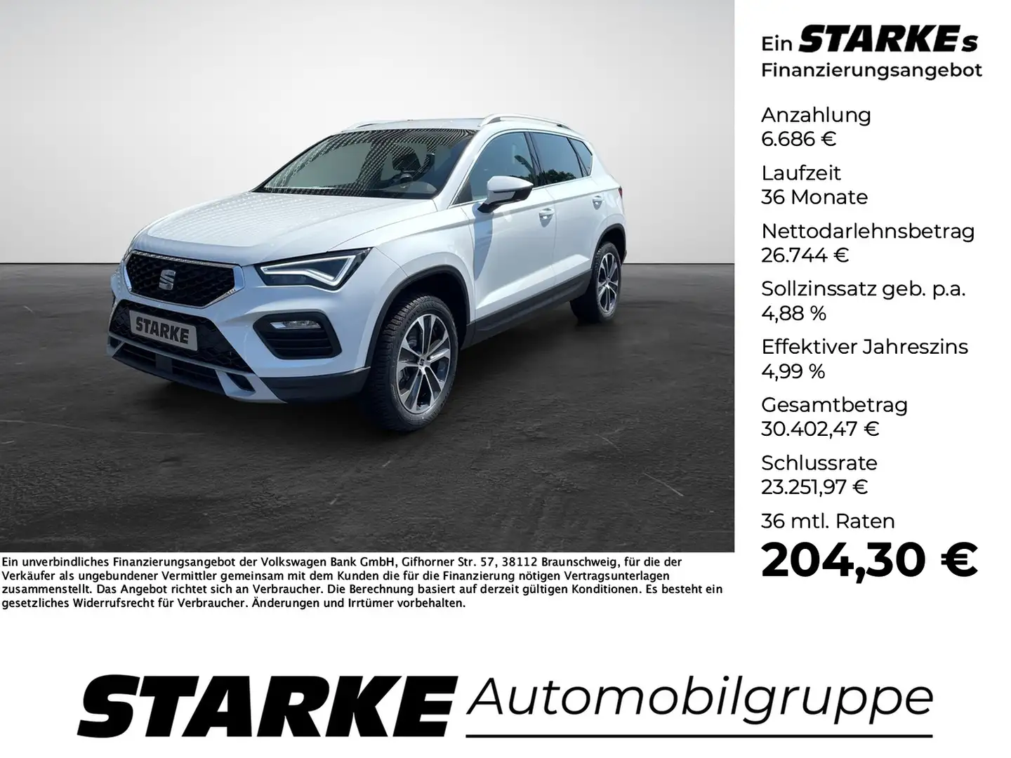 SEAT Ateca 2.0 TDI DSG Style Edition Weiß - 1