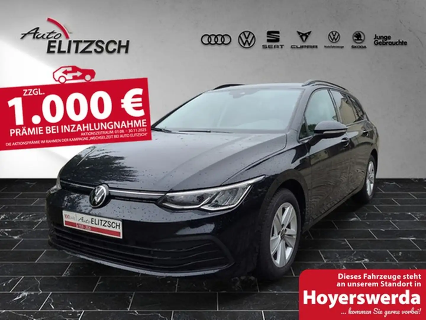 Volkswagen Golf VIII Variant TDI Life DSG LED AHK Navi AID ACC SH Schwarz - 1