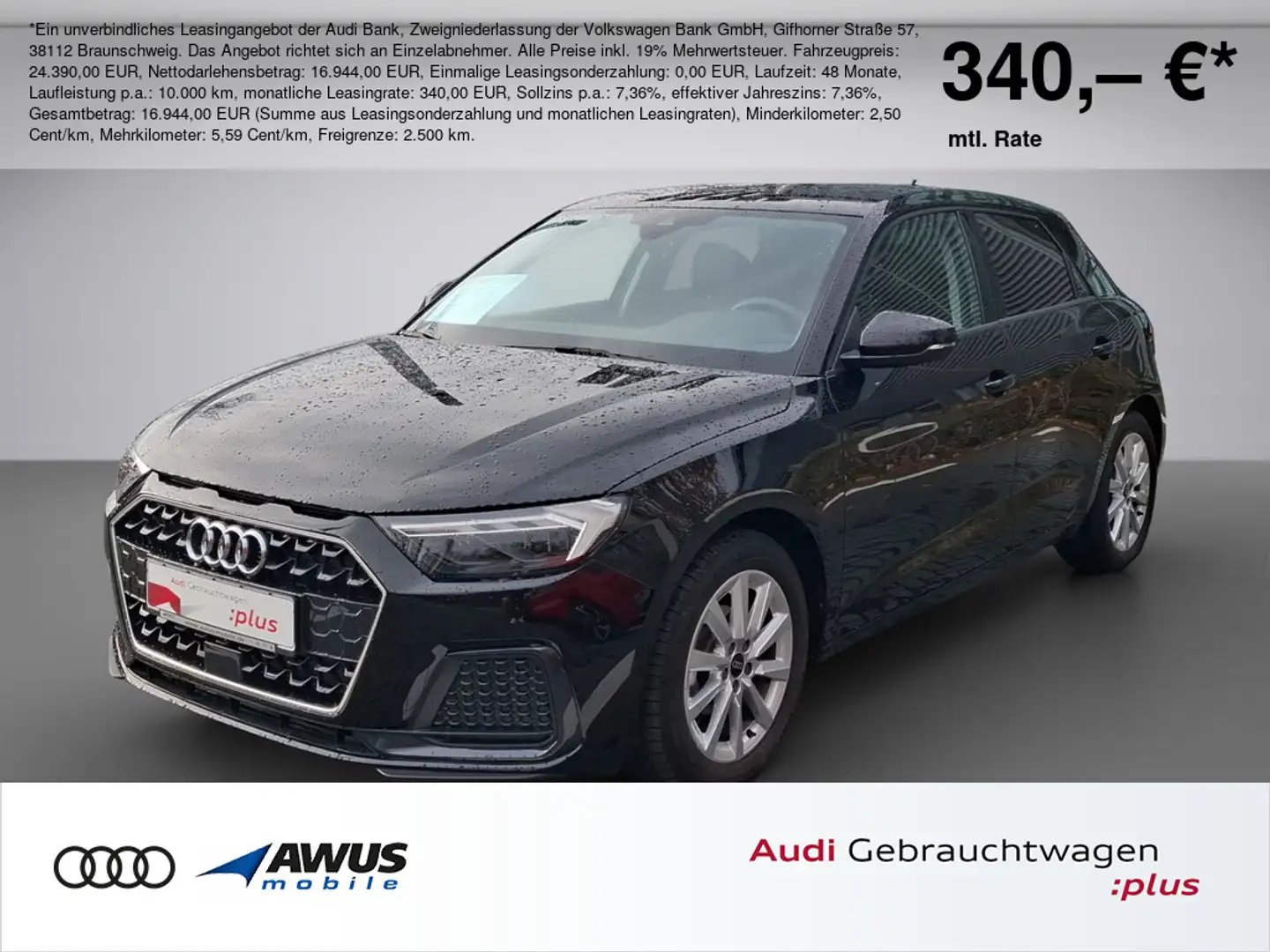 Audi A1 Sportback 25 TFSI advanced, LED, GRA, Infotainment Schwarz - 1