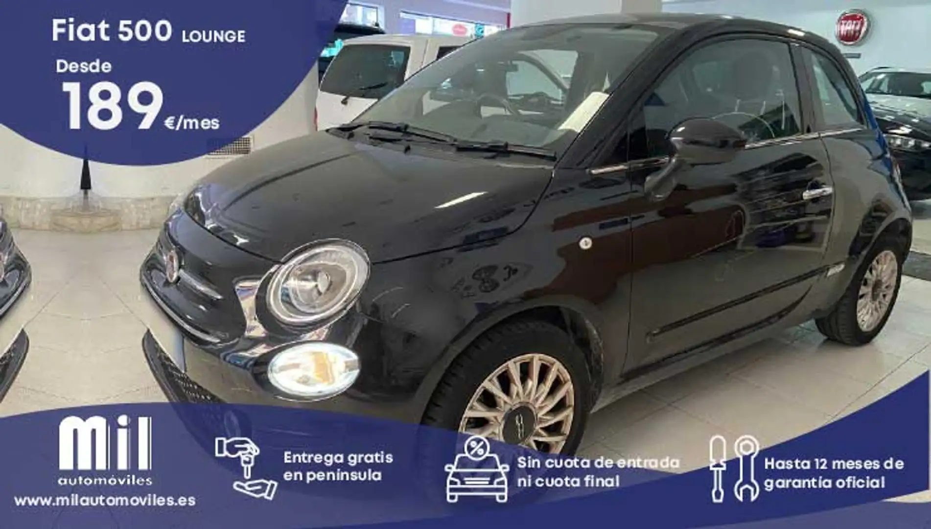 Fiat 500 1.2 GLP Lounge Negro - 2
