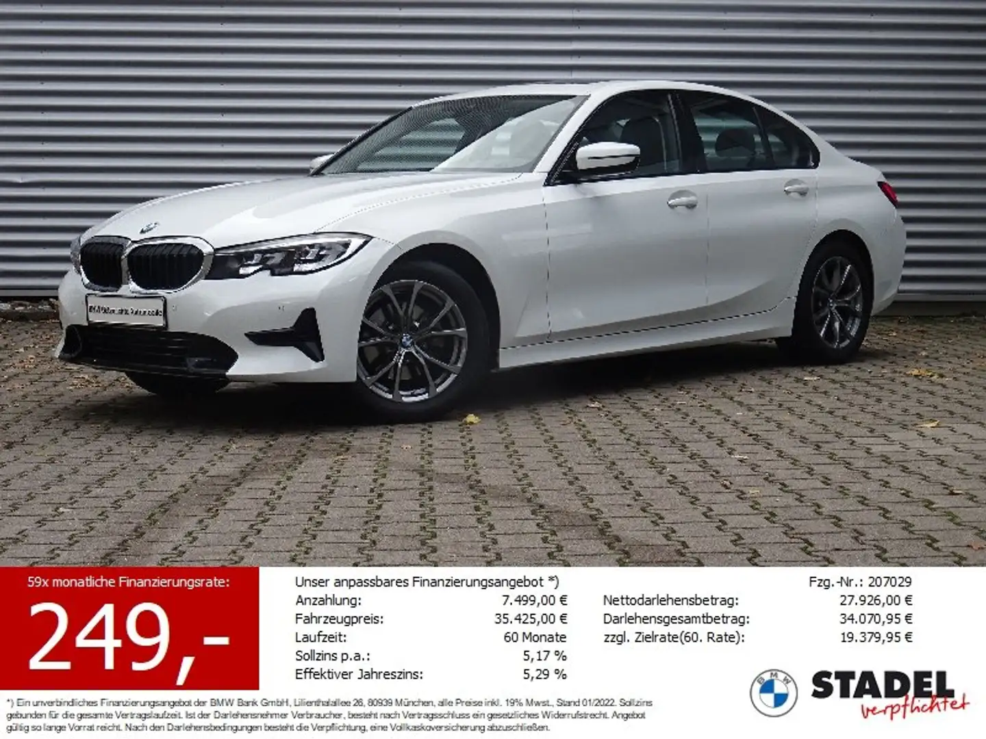 BMW 320 i Lim. Sport Line LivePro CarPlay elGSD AHK Weiß - 1