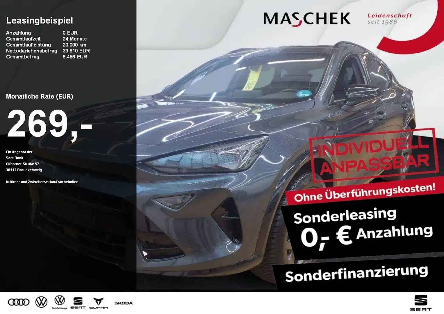 CUPRA Formentor 2.0 TDI DSG Navi 360°View Sitzh. Keyless Ambiente Grau - 1