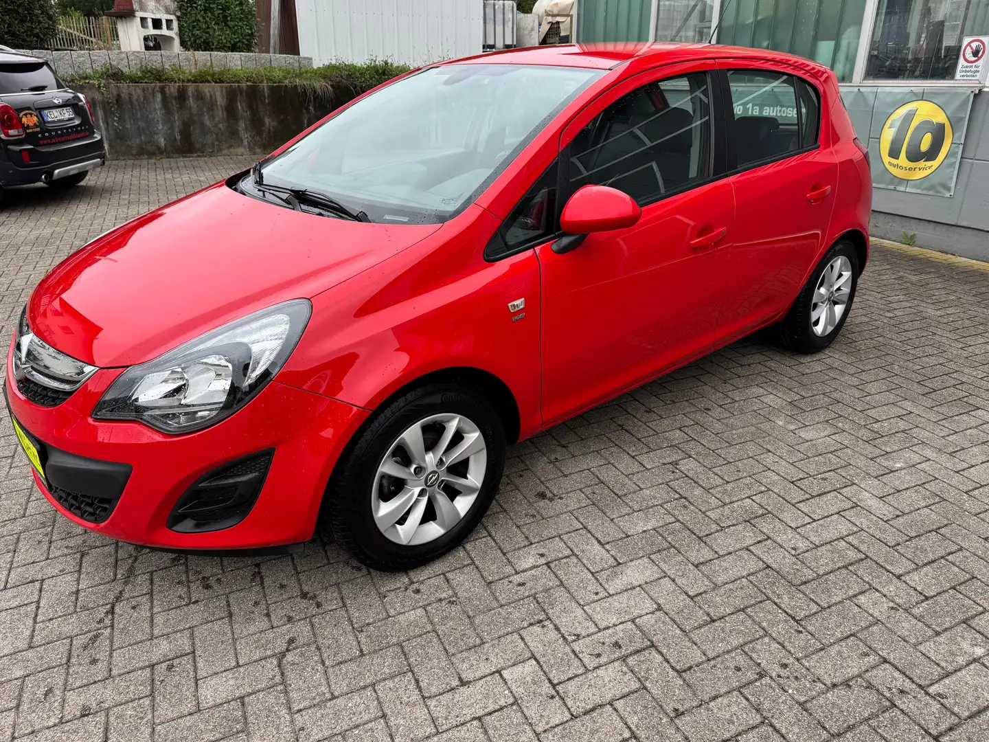 Opel Corsa Energy Leder Sitz und Lenkheizung 1st Hand Rot - 2