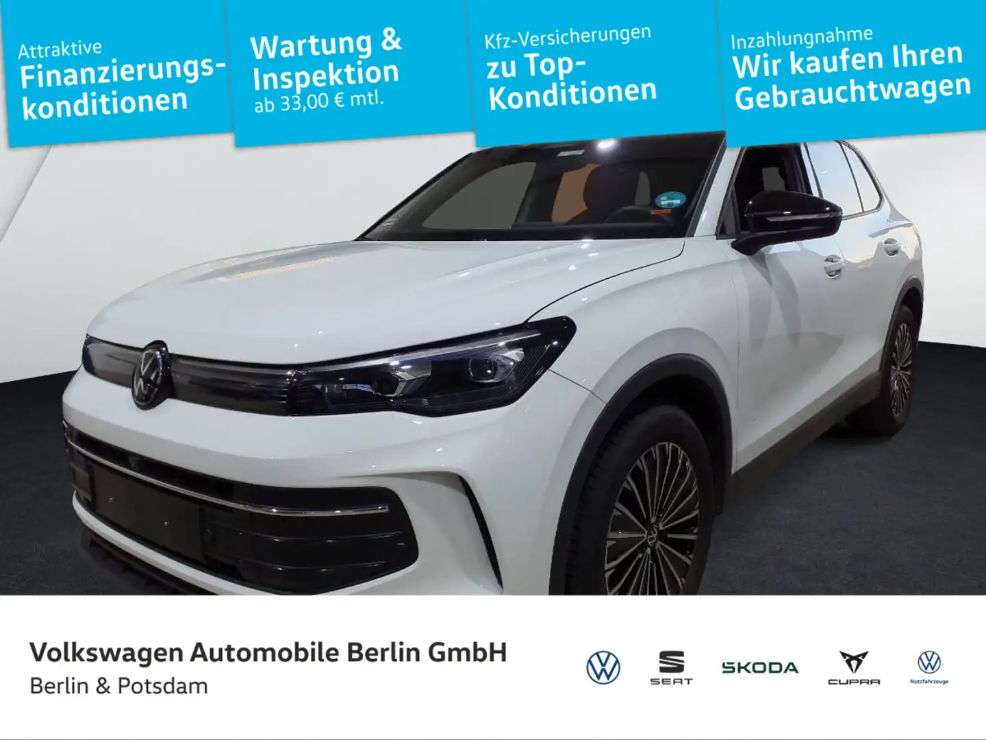 Volkswagen Tiguan 1.5 eTSI Goal Navi AHK 360° Matrix-LED Weiß - 1