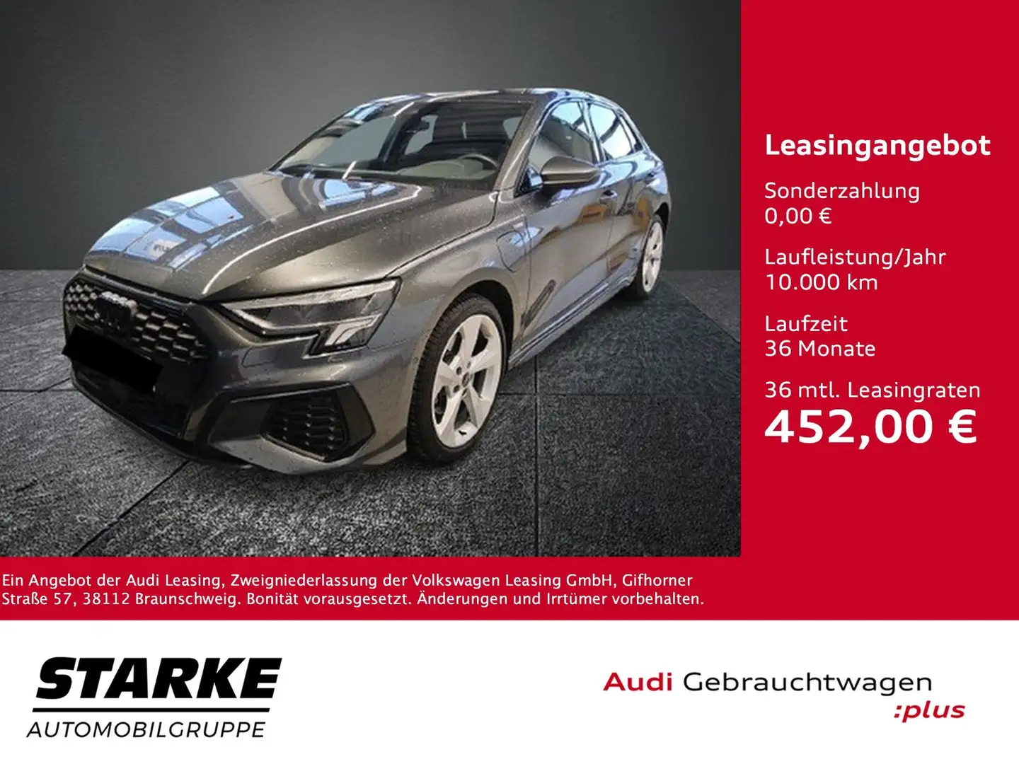 Audi A3 Sportback 40 TFSI e S tronic S line Grau - 1