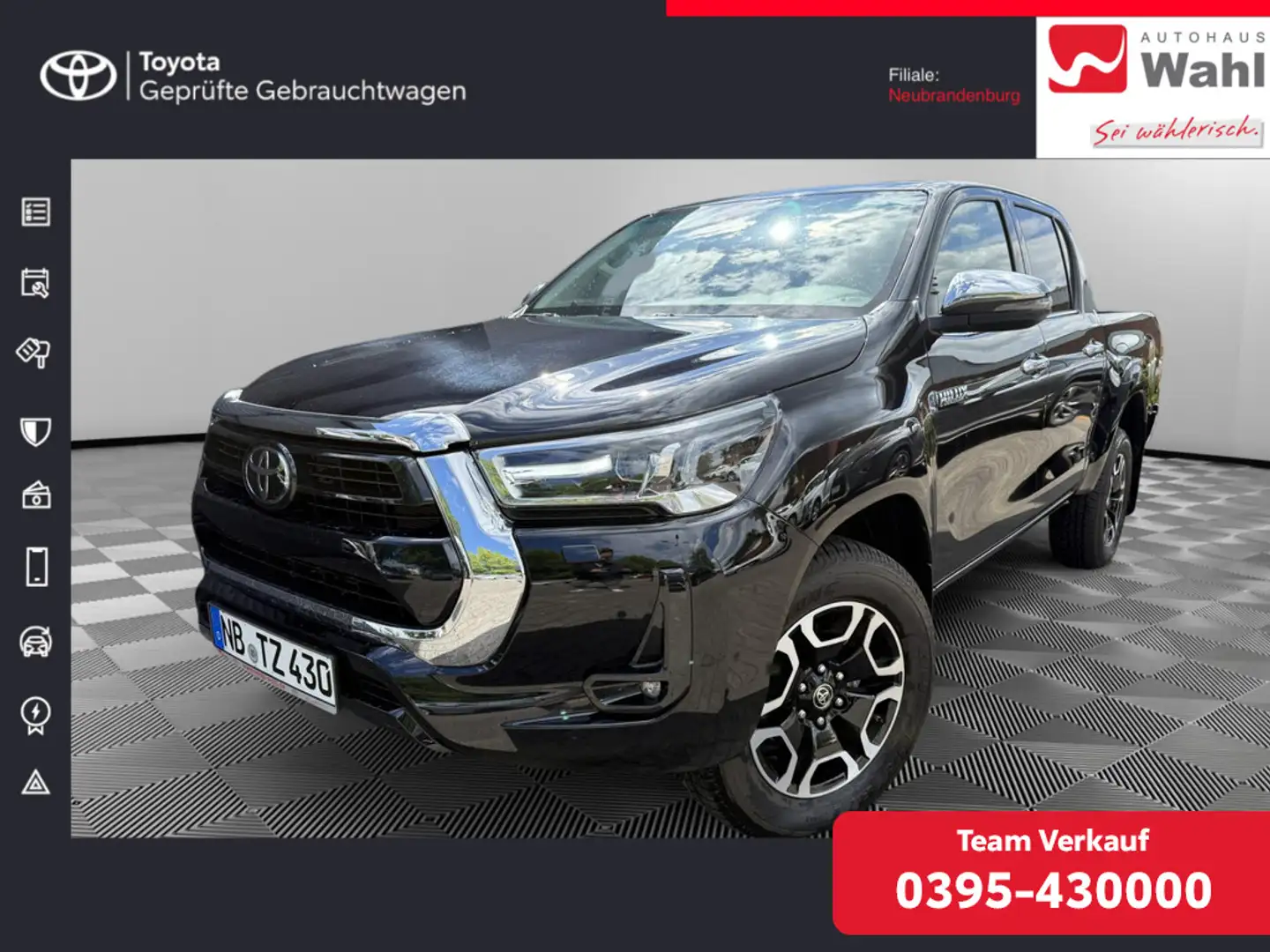 Toyota Hilux 2.8 Double Cab Executive 4x4 Negru - 1