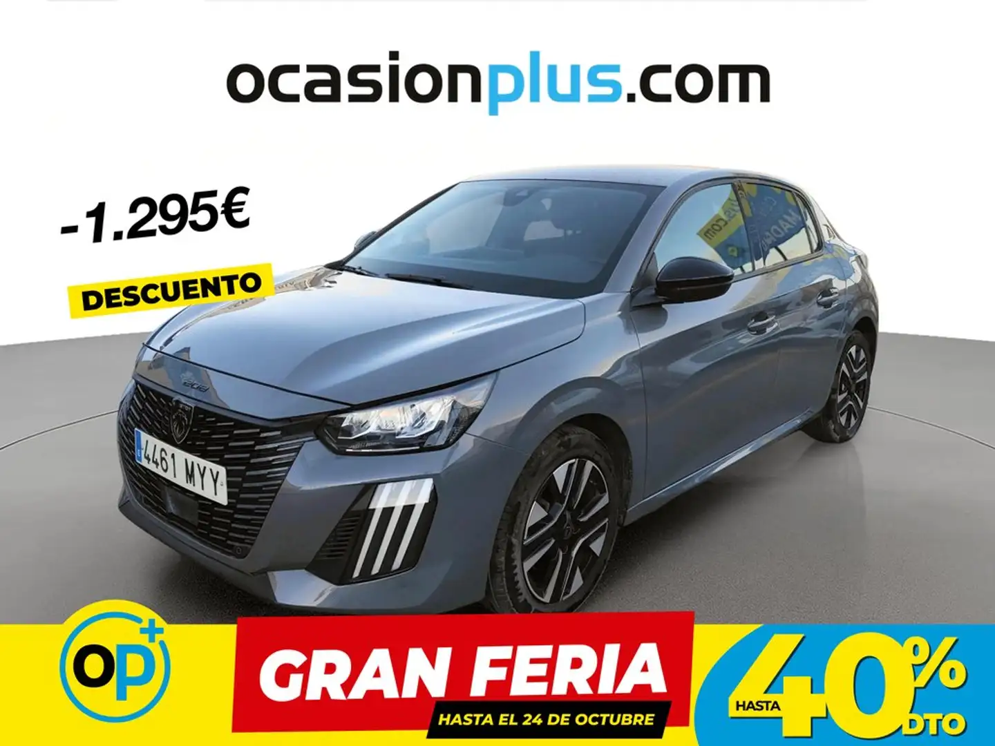 Peugeot 208 1.2 Puretech S&S Allure 100 Gris - 1