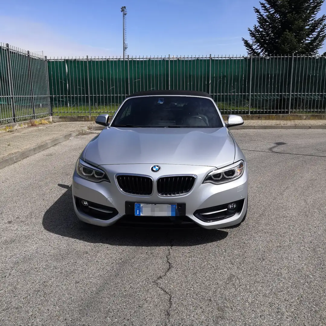 BMW 220 220d Cabrio sport auto UNIPROPRIETARIO Argento - 2
