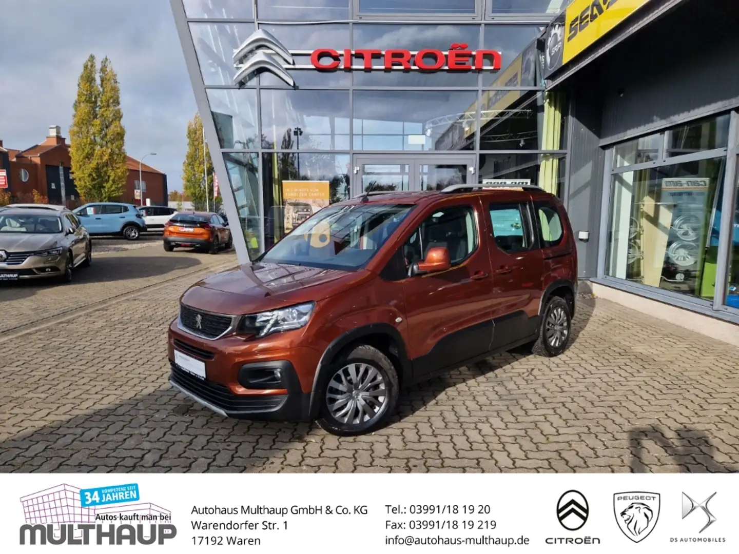 Peugeot Rifter Allure L1 BlueHDi 130 EAT8 SHZ PDCv+h Braun - 1