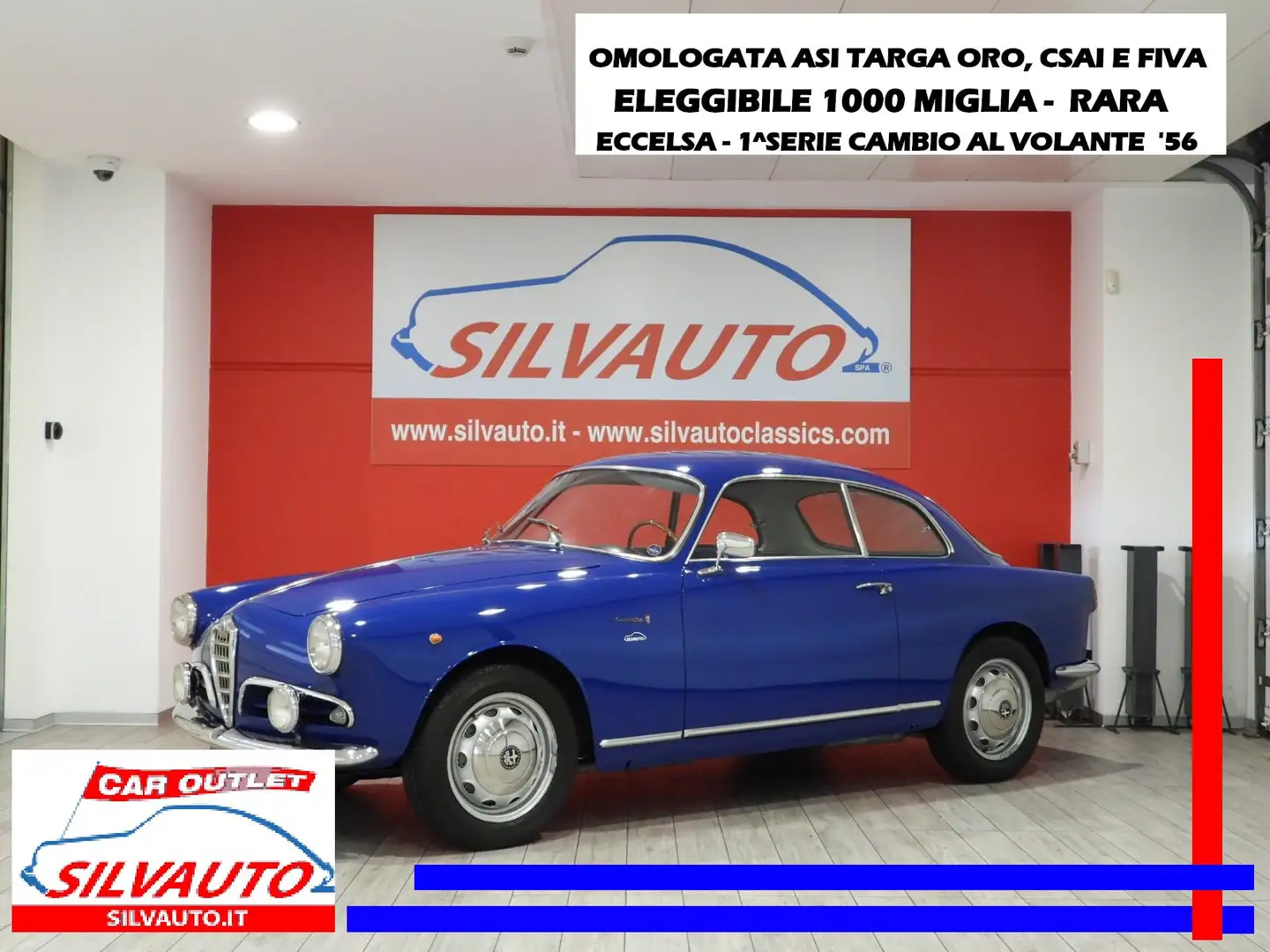 Alfa Romeo Giulietta SPRINT 750B CAMBIO AL VOLANTE -TARGA ORO ASI(1957) Blu/Azzurro - 1