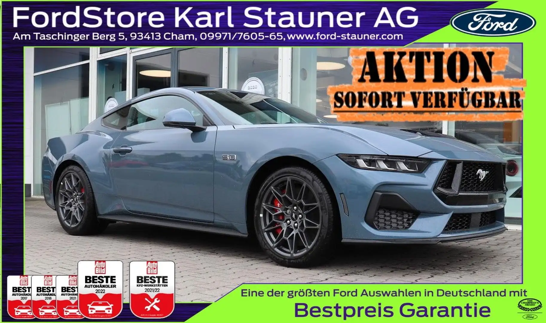 Ford Mustang Fastback 5.0 V8 LED B&O ACC 4,99% FIN* Blau - 1