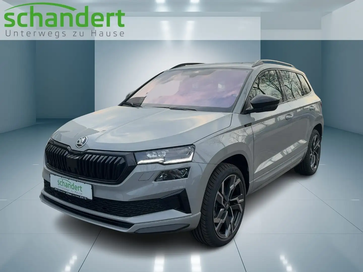 Skoda Karoq 2.0 TDI Sportline DSG 4x4 Matrix Nav AHK Pano Grau - 1