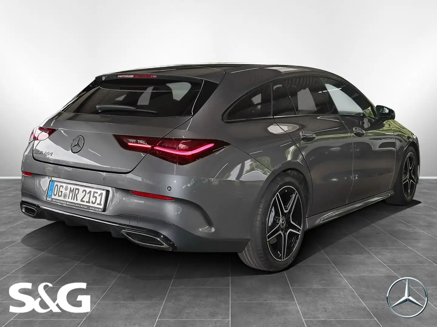 Mercedes-Benz CLA 200 AMG MBUX+360°+M-LED+Pano+ Gris - 2