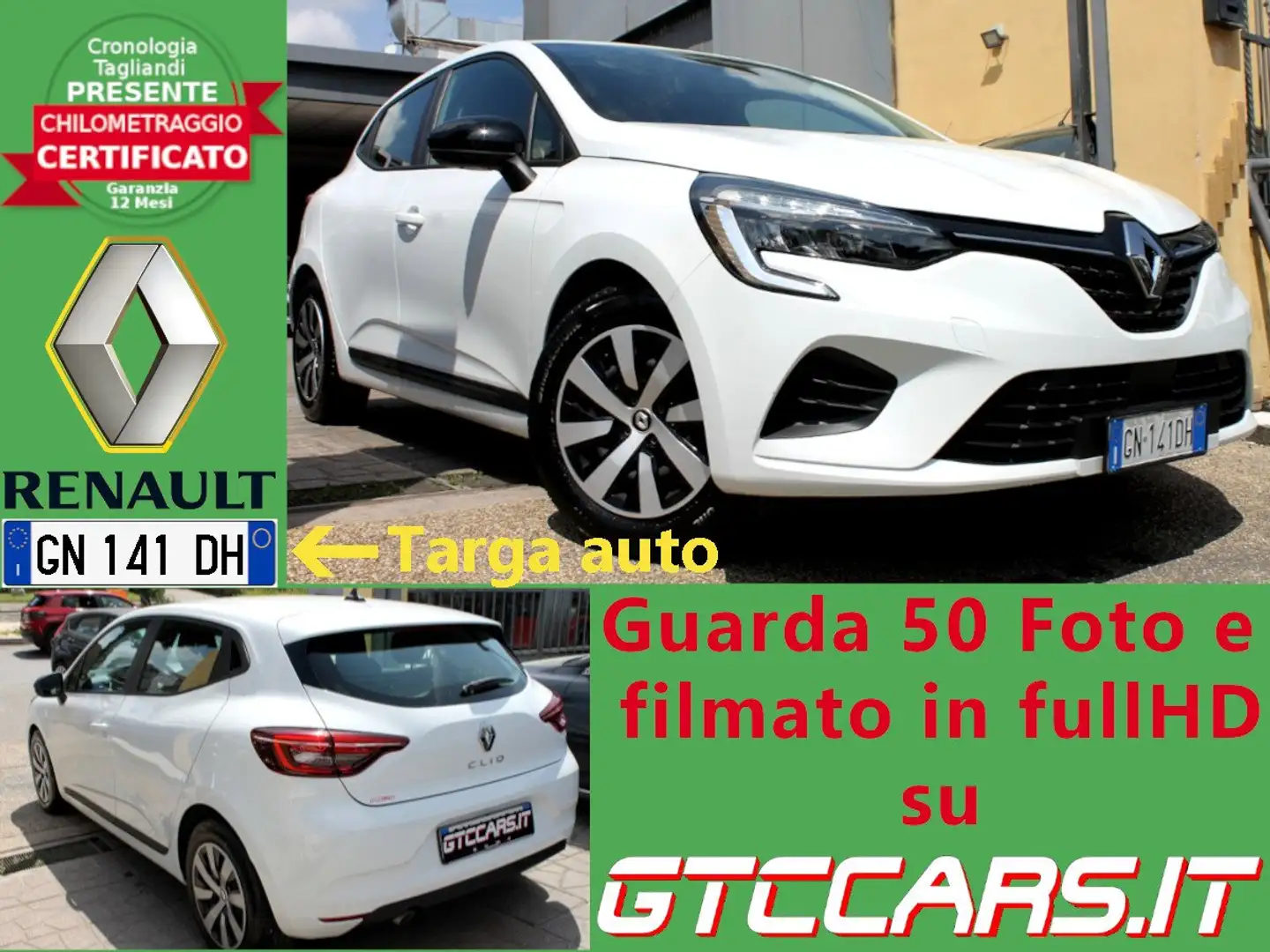 Renault Clio 1.0sce 65cv EQUILIBRE OK NEOPAT UNIPRO IVA DEDUC. Bianco - 1