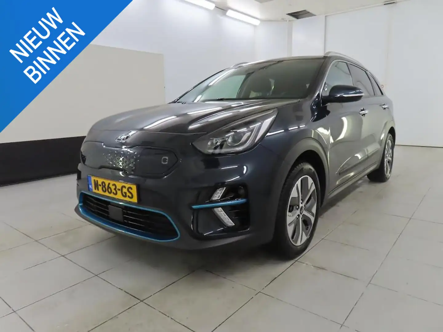Kia e-Niro EXECUTIVELINE 64 KWH I 100% SOH I 3 FASE I APPLE C Blauw - 1
