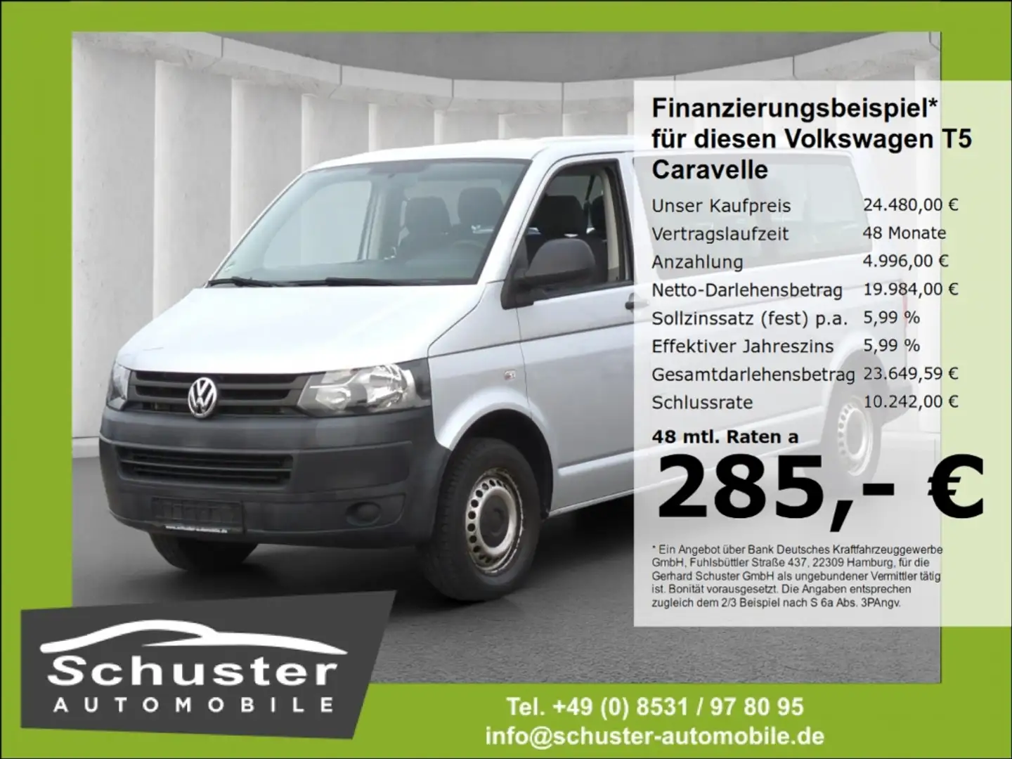 Volkswagen T5 Caravelle LR Trendline 9-Sitzer 2.0TDI*Klima Plateado - 1