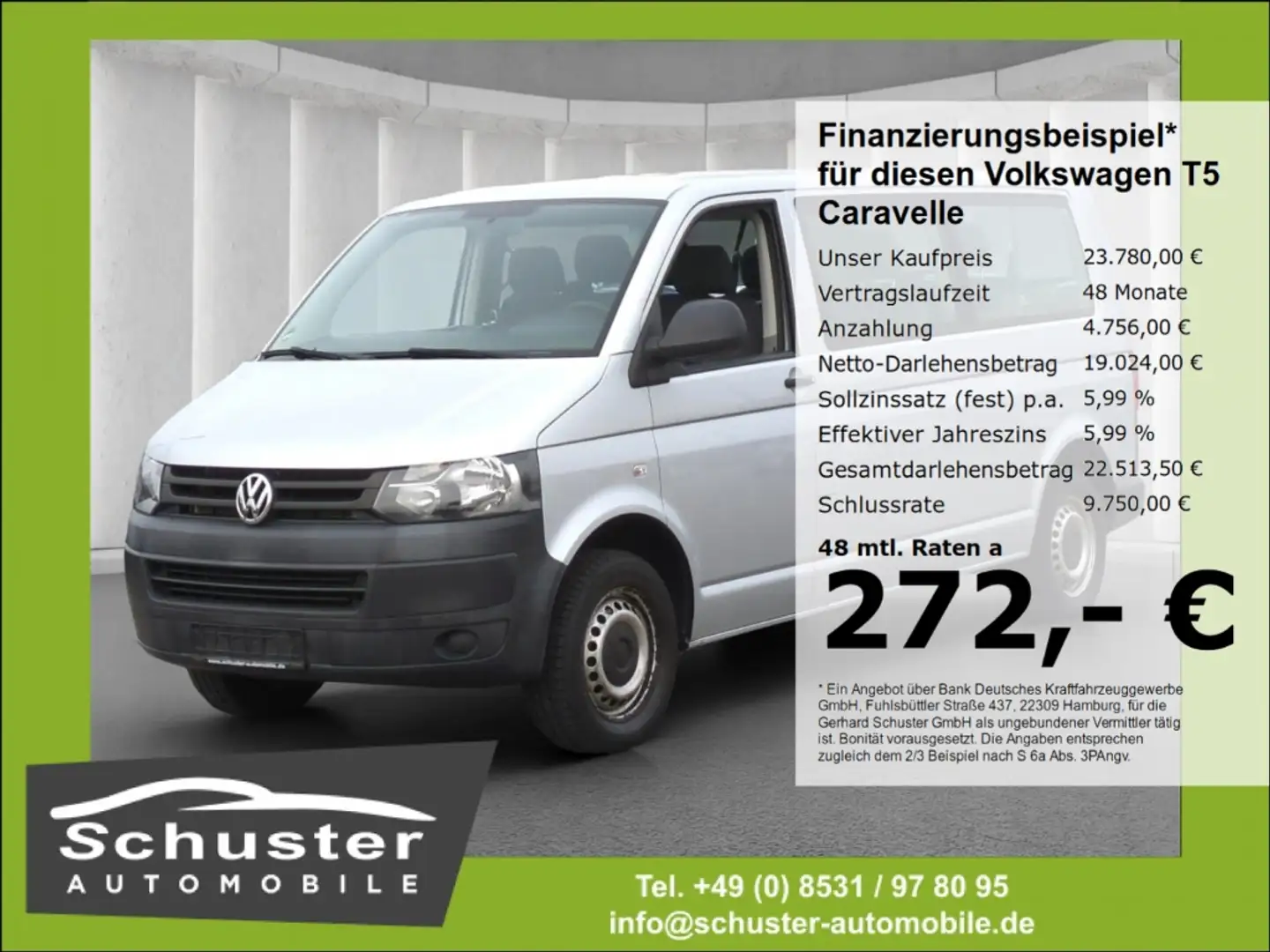 Volkswagen T5 Caravelle LR Trendline 9-Sitzer 2.0TDI*Klima Gümüş rengi - 1