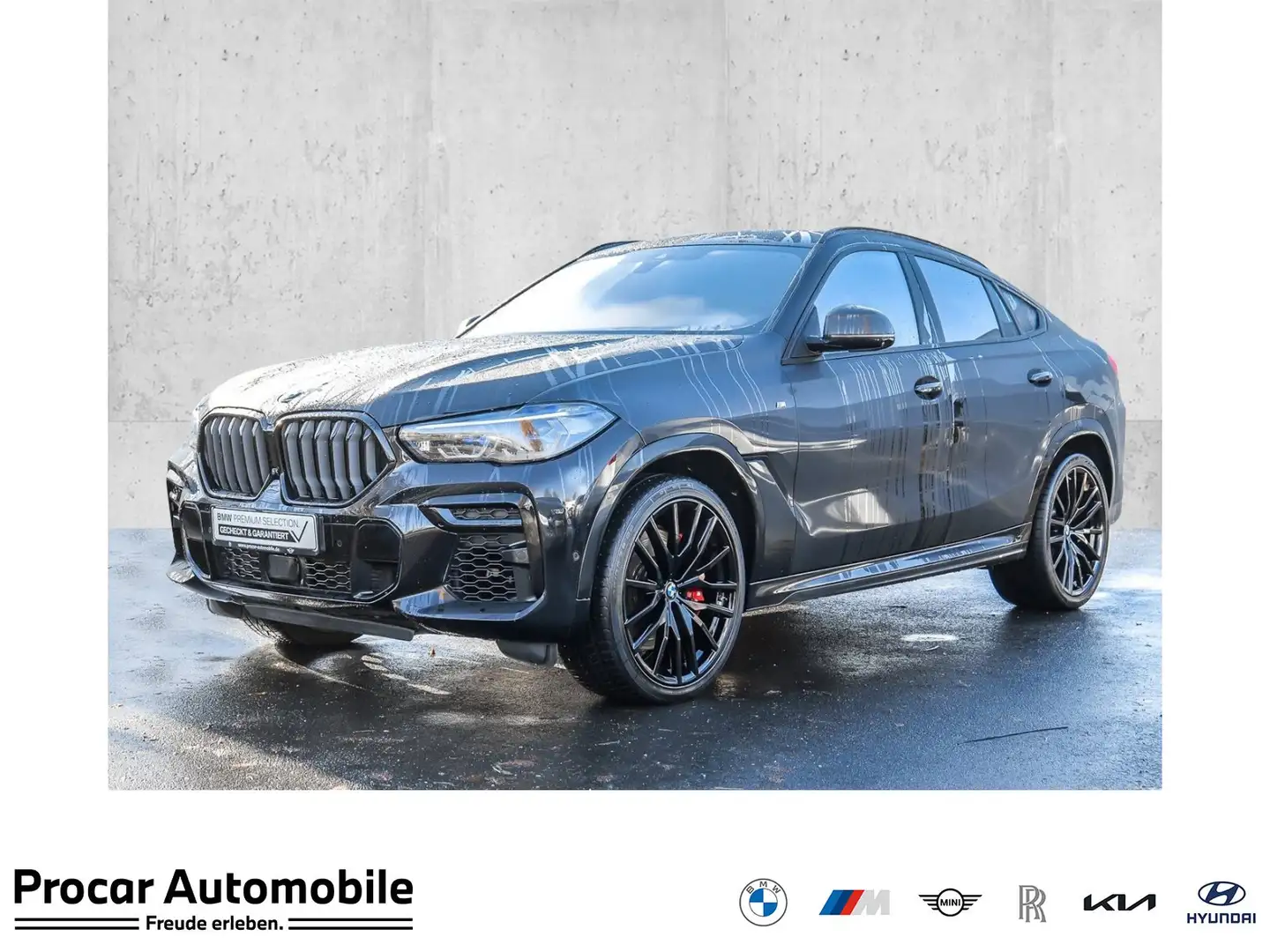 BMW X6 M50i HUD PANO ACC RFK NAVI LED Laser PDC V+H Schwarz - 1