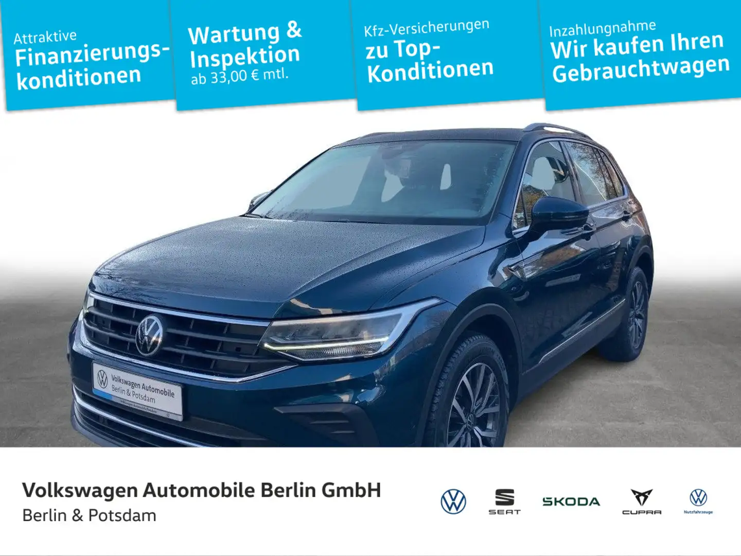 Volkswagen Tiguan 1.5 TSI Life Pano PDC LED Blau - 1