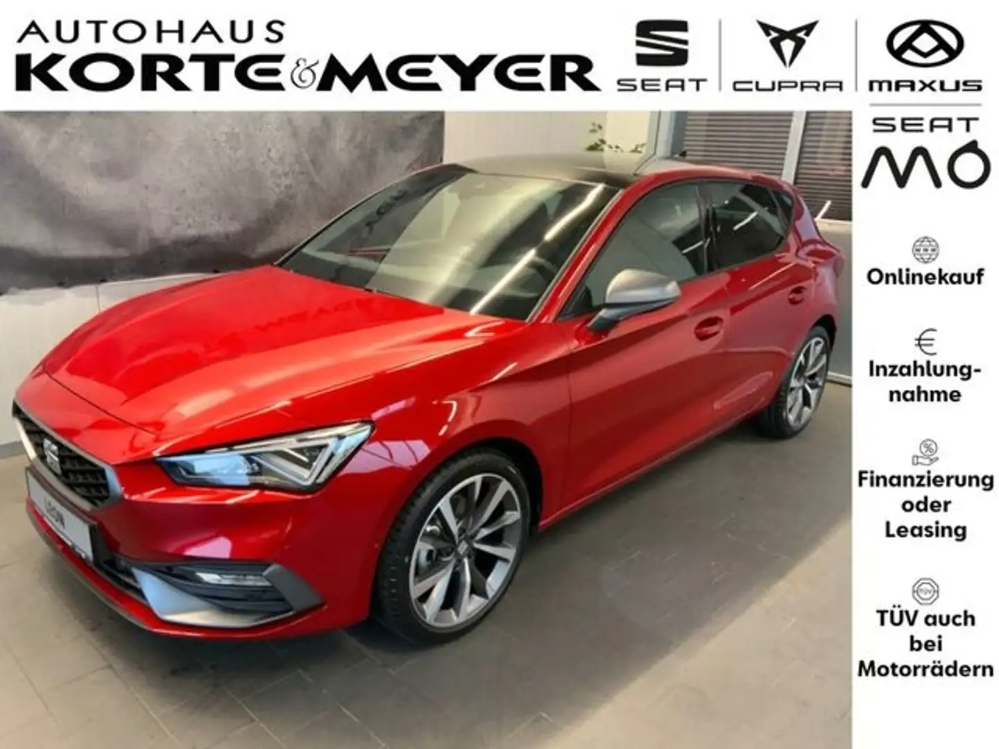 SEAT Leon FR 1.5eTSI DSG+PanoDach+LED +NAVI Rot - 1